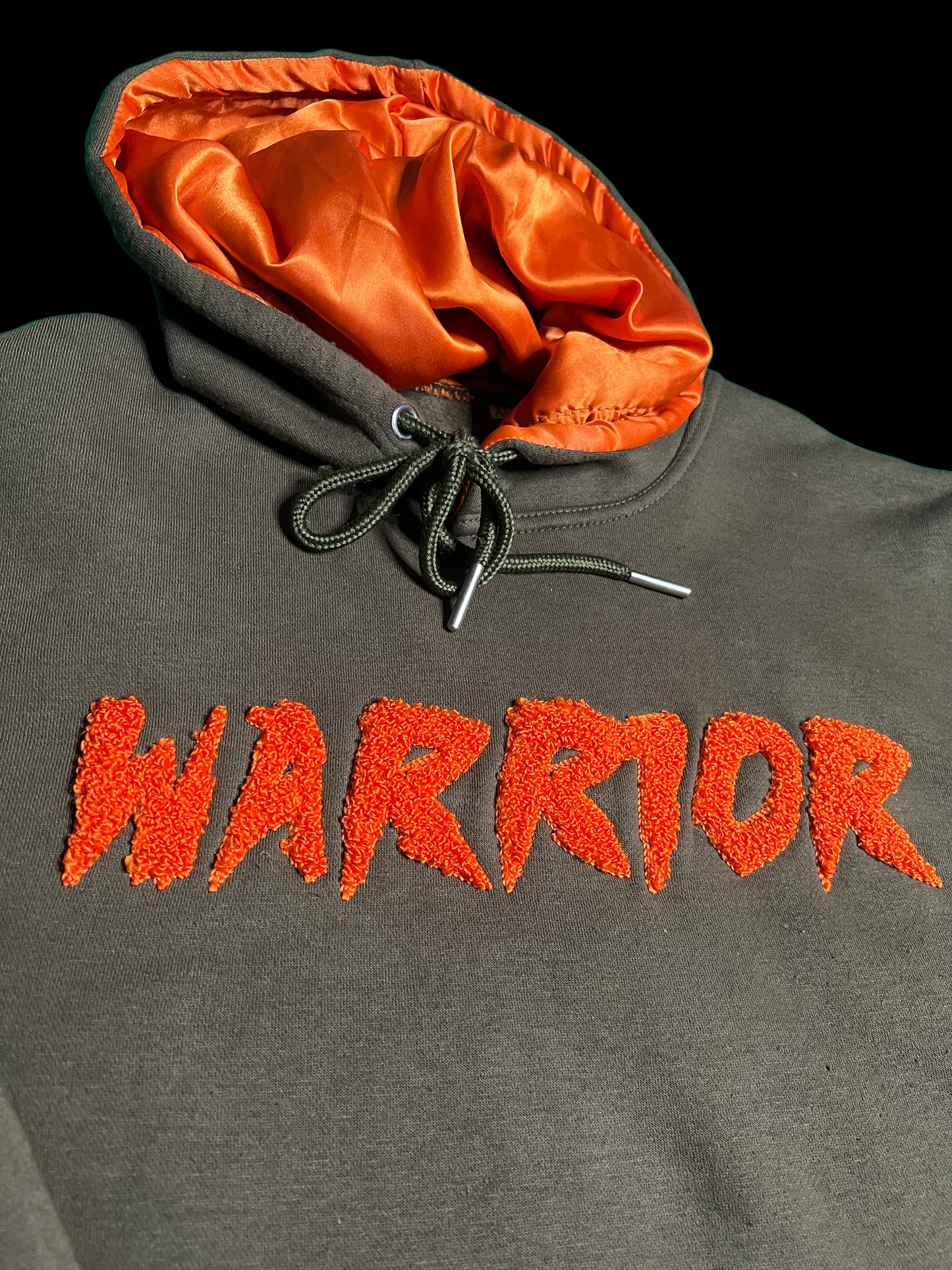 “Warrior” Olive Silk lined Hoodie set (Pre-Order)