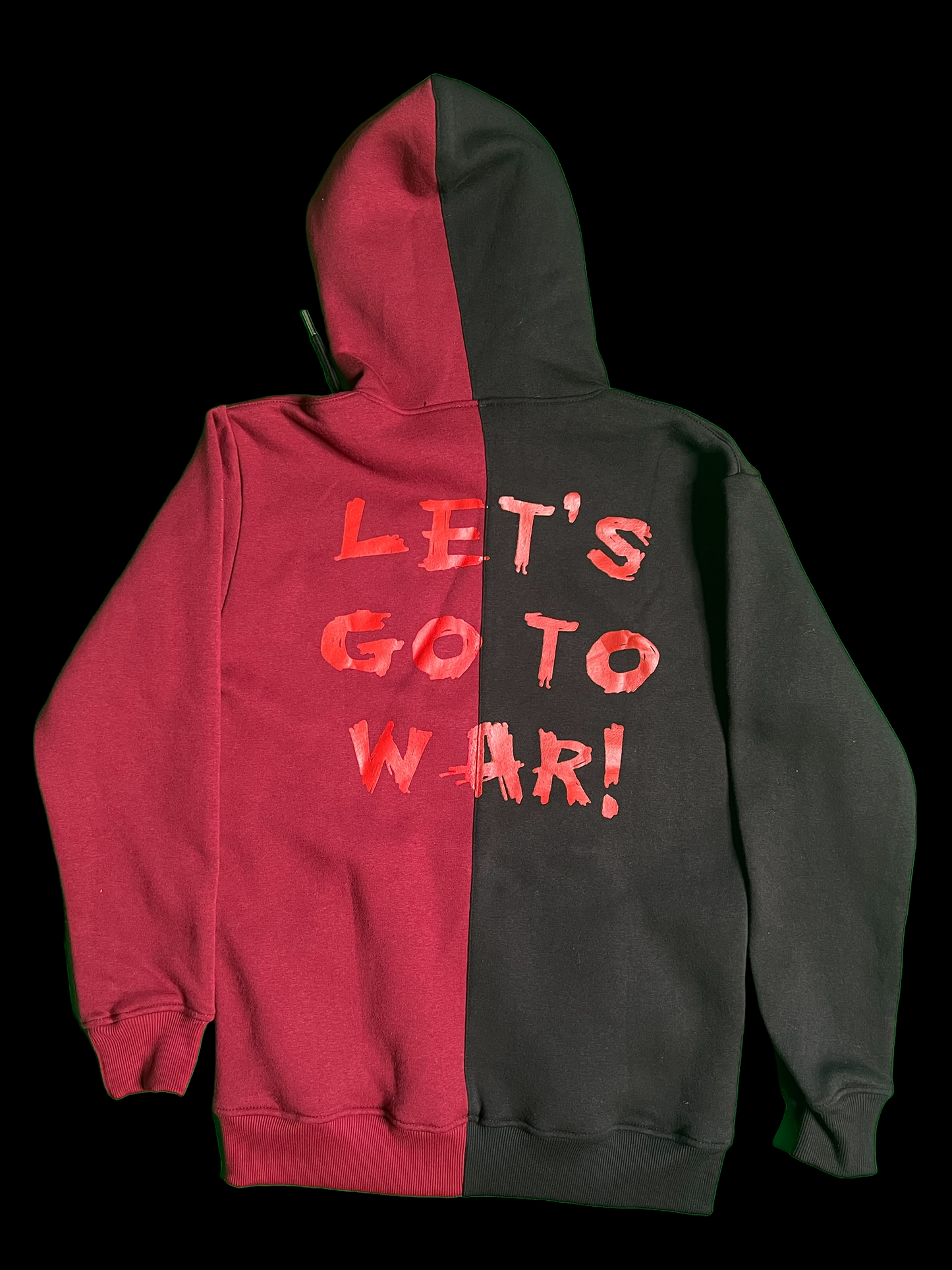 “1869” Black/Maroon silk lined Hoodie