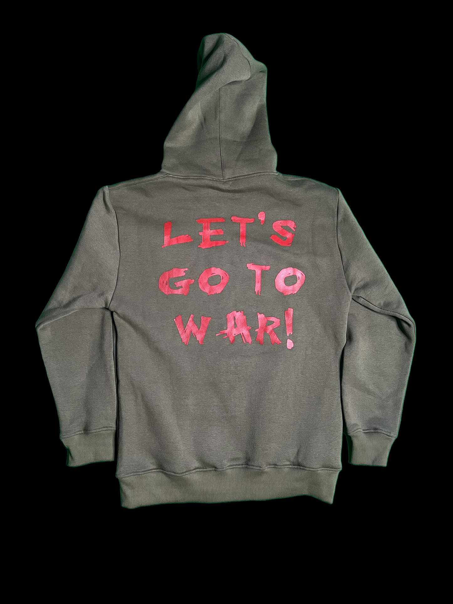 “War Ready” Olive silk lined Hoodie ( Pre-Order)