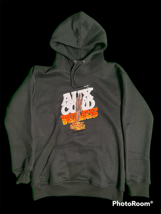 “Ya feel me?” Black Chenille Patch Hoodie
